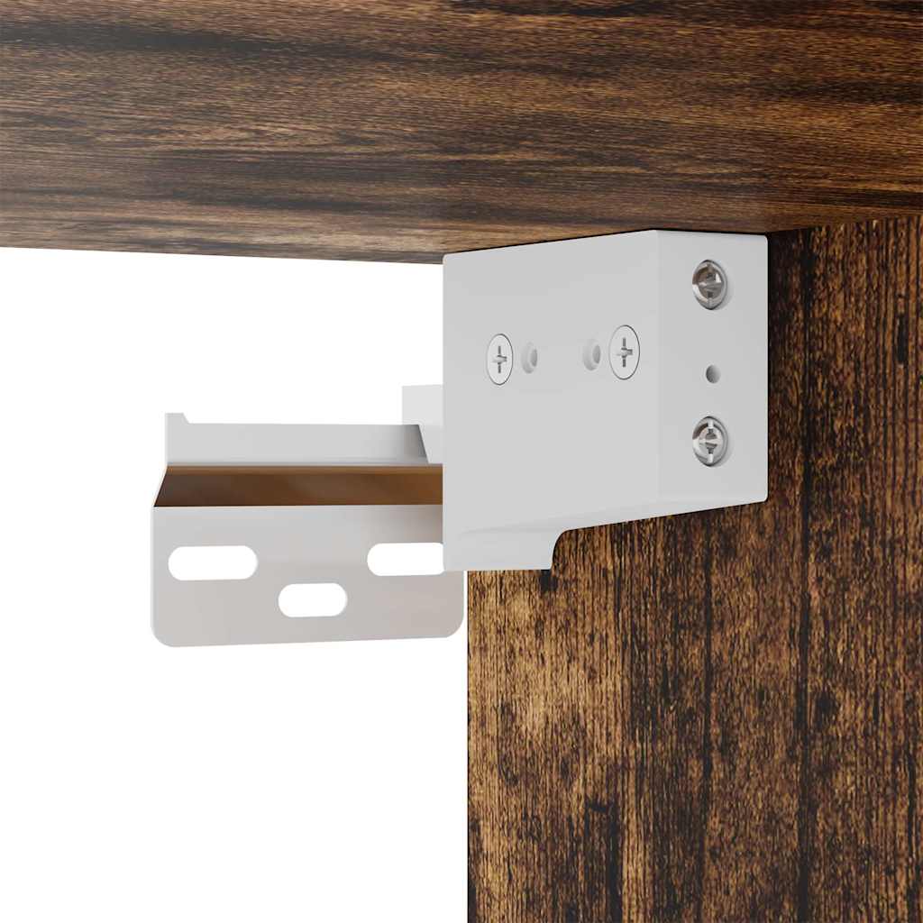 Comodino a Muro Rovere Fumo 38x34x40 cm