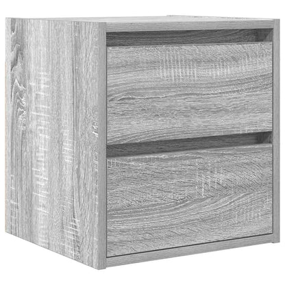 Comodino a Muro Grigio Sonoma 38x34x40 cm - homemem39