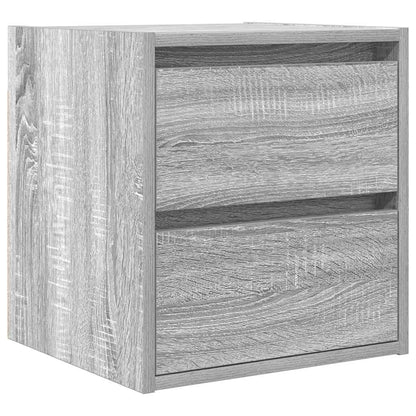 Comodini a Muro 2 pz Grigio Sonoma 38x34x40 cm - homemem39