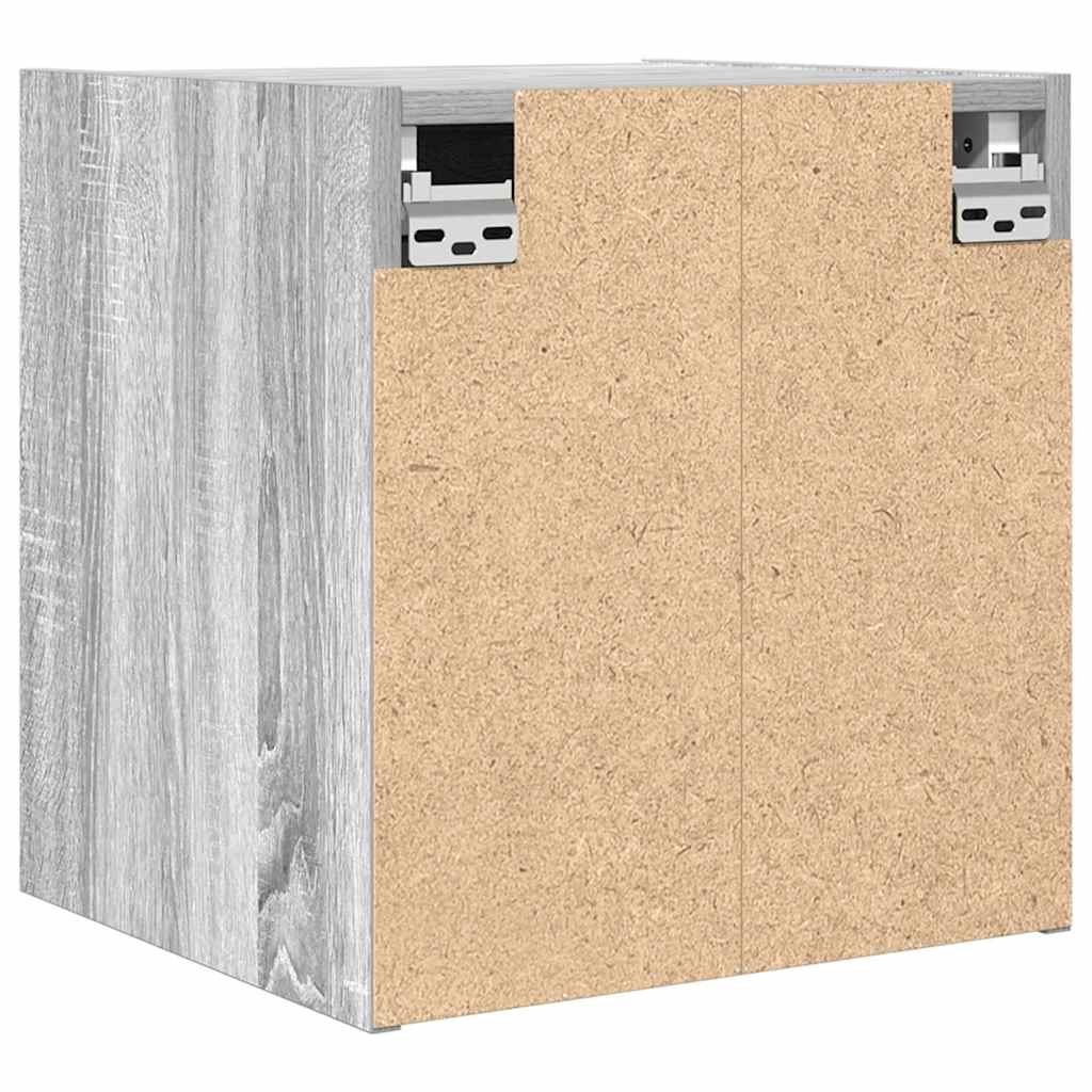 Comodini a Muro 2 pz Grigio Sonoma 38x34x40 cm - homemem39