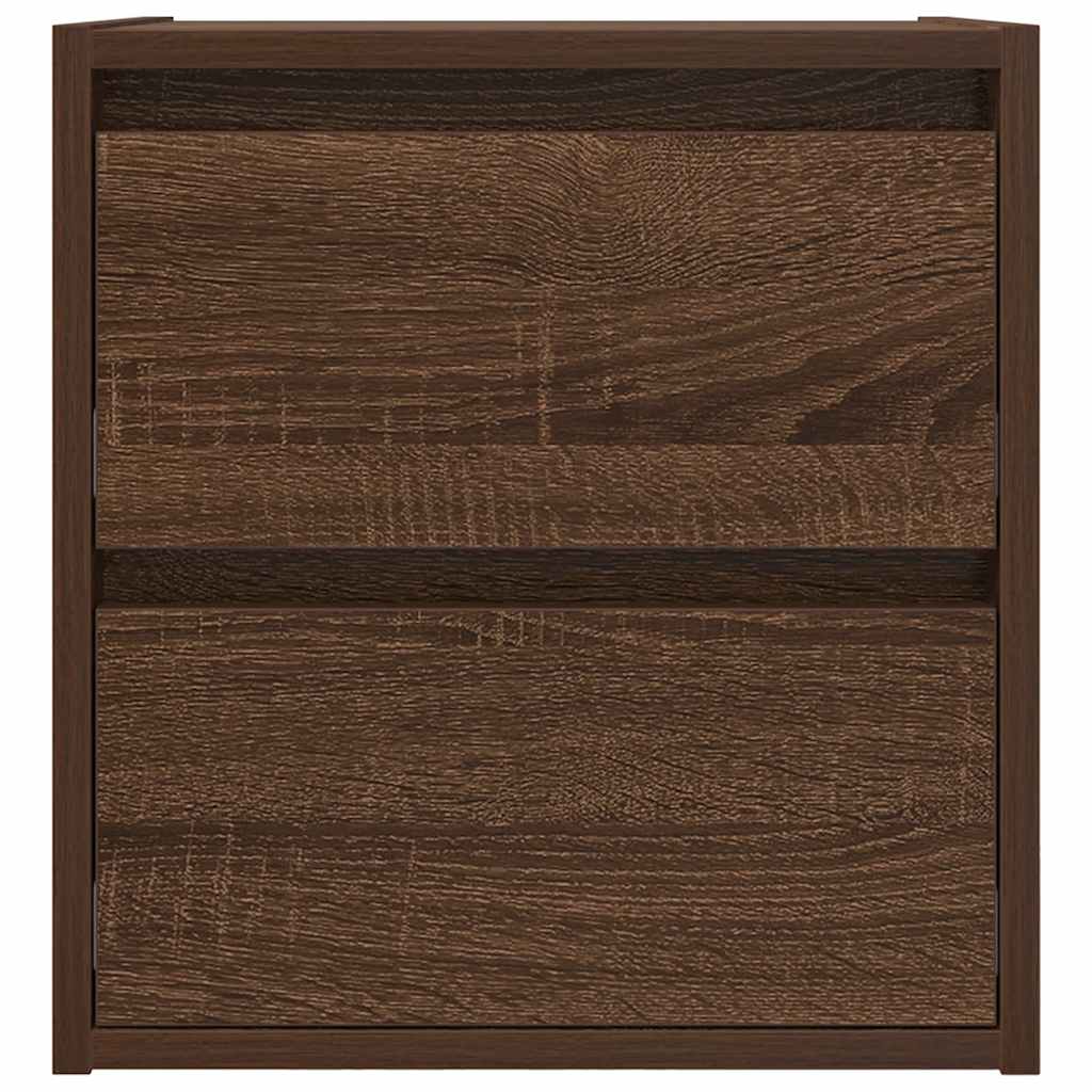 Comodino a Muro Rovere Marrone 38x34x40 cm - homemem39