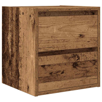 Comodini a Muro 2 pz Legno Antico 38x34x40 cm - homemem39