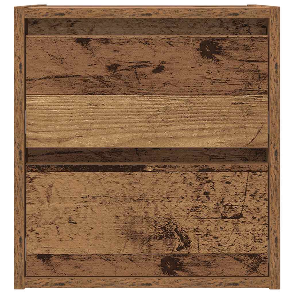 Comodini a Muro 2 pz Legno Antico 38x34x40 cm - homemem39