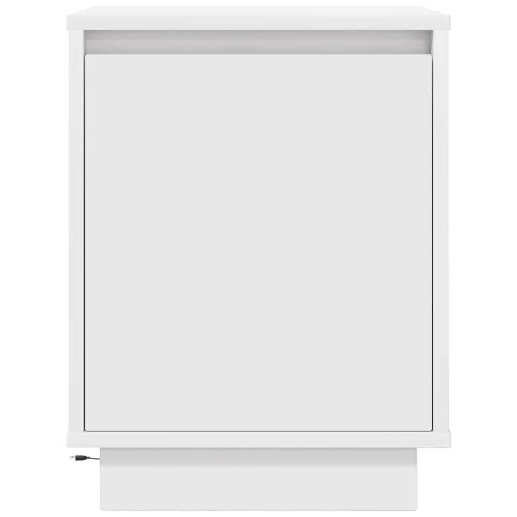 Comodino con Luci a LED Bianco 38x34x50 cm - homemem39