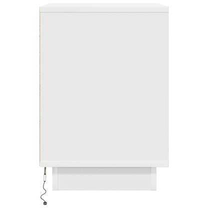 Comodino con Luci a LED Bianco 38x34x50 cm - homemem39