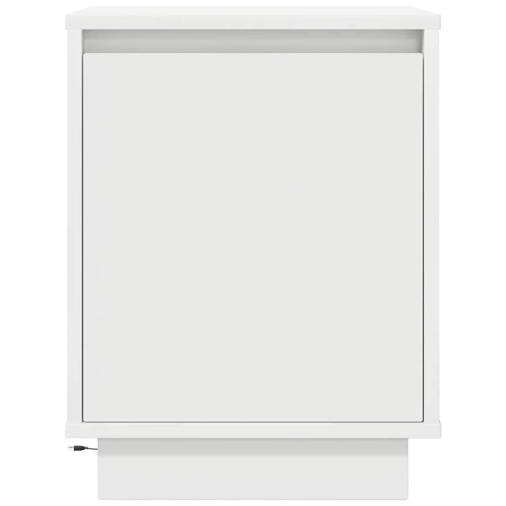 Comodini con Luci a LED 2 pz Bianco 38x34x50 cm - homemem39