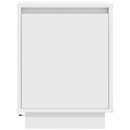 Comodini con Luci a LED 2 pz Bianco 38x34x50 cm - homemem39