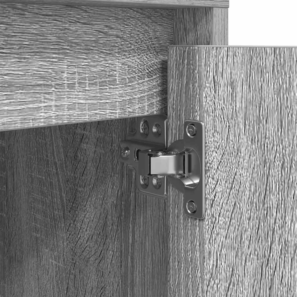 Comodino con Luci LED Grigio Sonoma 38x34x50 cm - homemem39