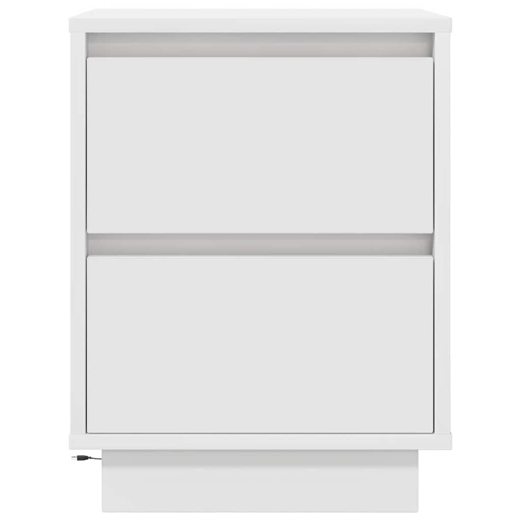 Comodino con Luci a LED Bianco 38x34x50 cm - homemem39