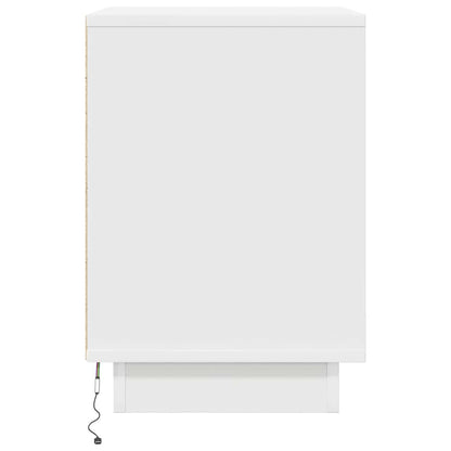 Comodino con Luci a LED Bianco 38x34x50 cm - homemem39