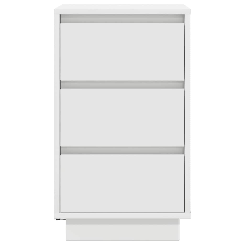 Comodini con Luci LED Bianco 38x34x65 cm - homemem39