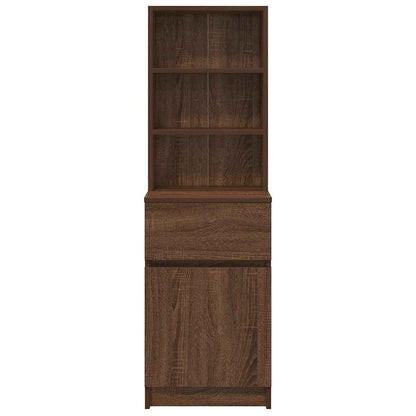 Comodino Rovere Marrone 39x35x125 cm in Legno Multistrato - homemem39