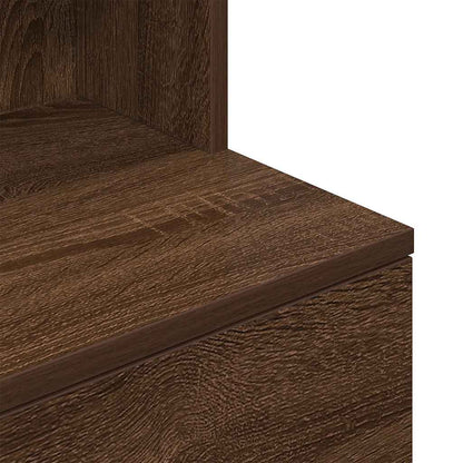 Comodino Rovere Marrone 39x35x125 cm in Legno Multistrato - homemem39