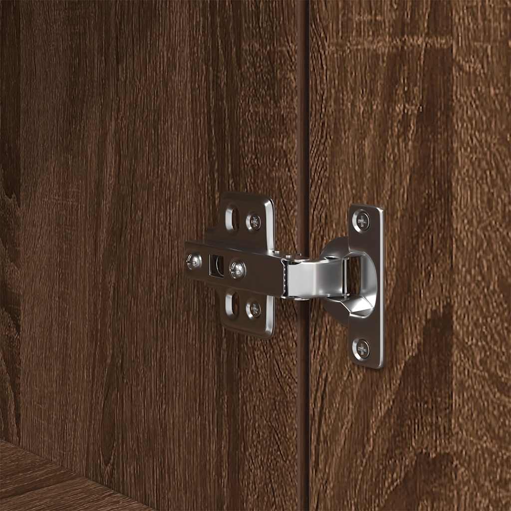 Comodino Rovere Marrone 39x35x125 cm in Legno Multistrato - homemem39