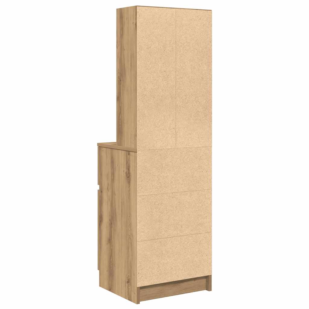 Comodino Rovere Artigianale 39x35x125 cm in Legno Multistrato