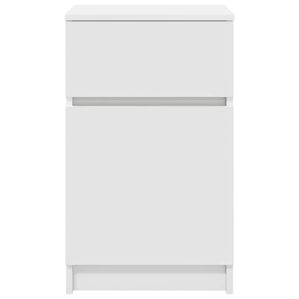Comodini 2 pz Bianchi 39x35x65 cm in Legno Multistrato - homemem39