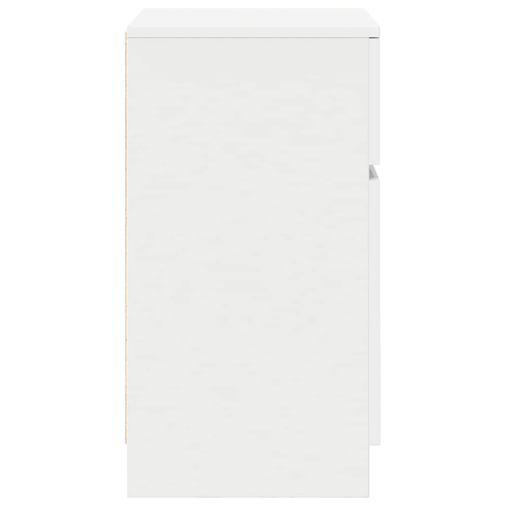 Comodini 2 pz Bianchi 39x35x65 cm in Legno Multistrato - homemem39