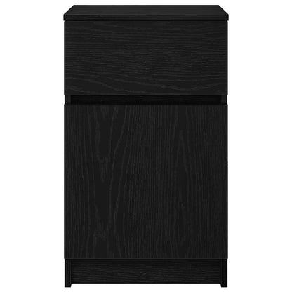 Comodini 2pz Neri 39x35x65 cm in Legno Multistrato - homemem39