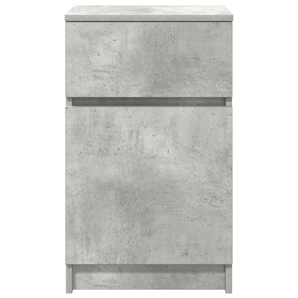 Comodini 2 pz Grigio Cemento 39x35x65 cm in Legno Multistrato - homemem39