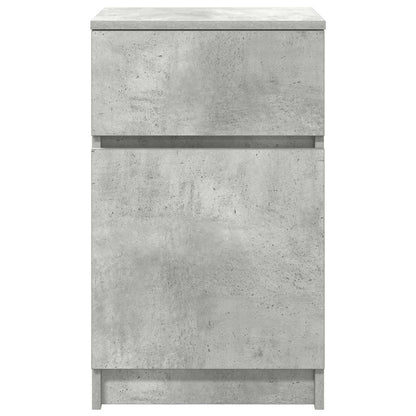Comodini 2 pz Grigio Cemento 39x35x65 cm in Legno Multistrato - homemem39