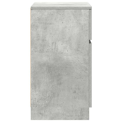Comodini 2 pz Grigio Cemento 39x35x65 cm in Legno Multistrato - homemem39