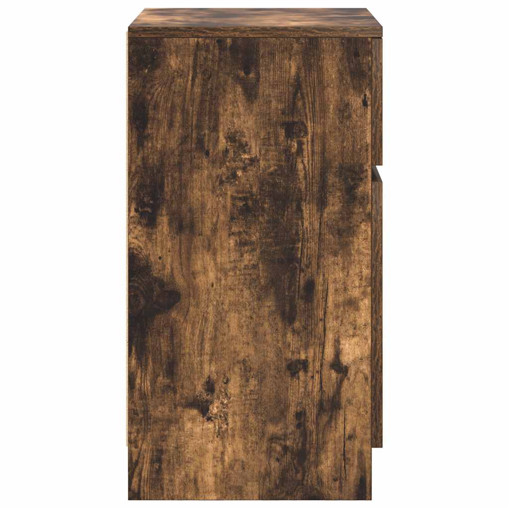 Comodini 2 pz Rovere Fumo 39x35x65 cm in Legno Multistrato - homemem39