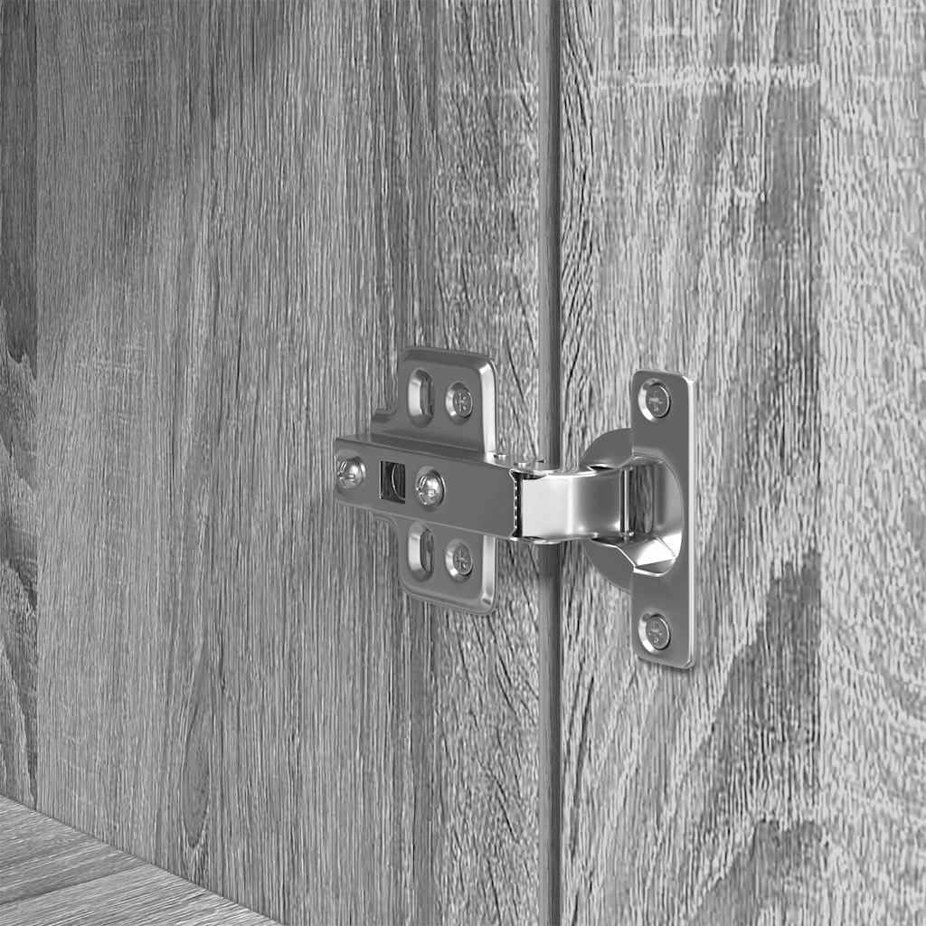 Comodino Grigio Sonoma 39x35x65 cm in Legno Multistrato - homemem39