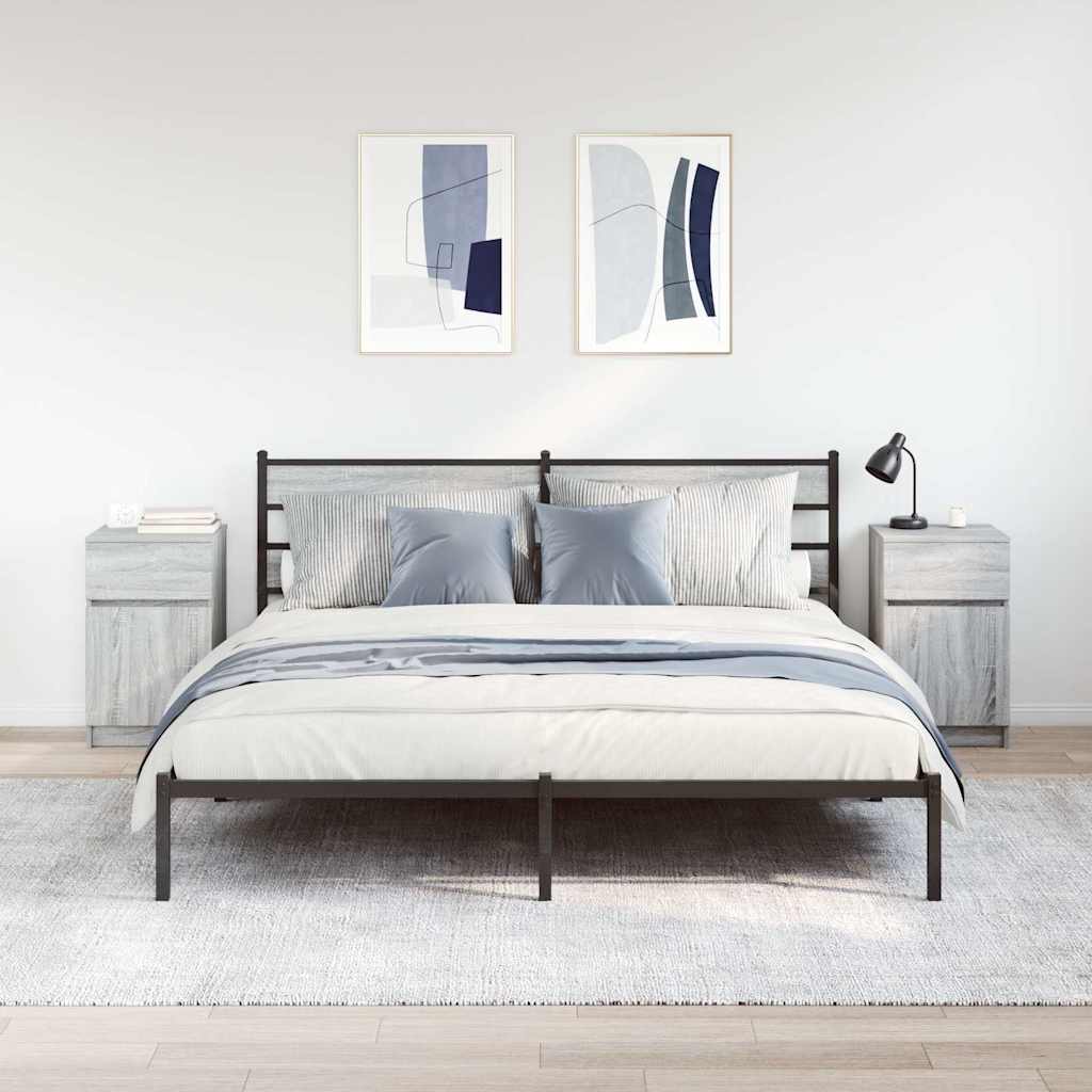 Comodini 2 pz Grigio Sonoma 39x35x65 cm in Legno Multistrato - homemem39