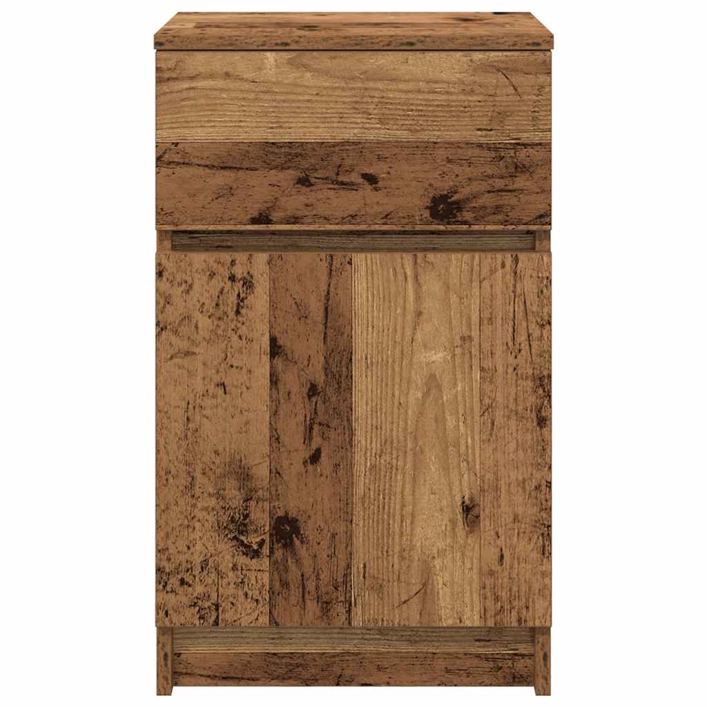Comodino Legno Antico 39x35x65 cm in Legno Multistrato - homemem39