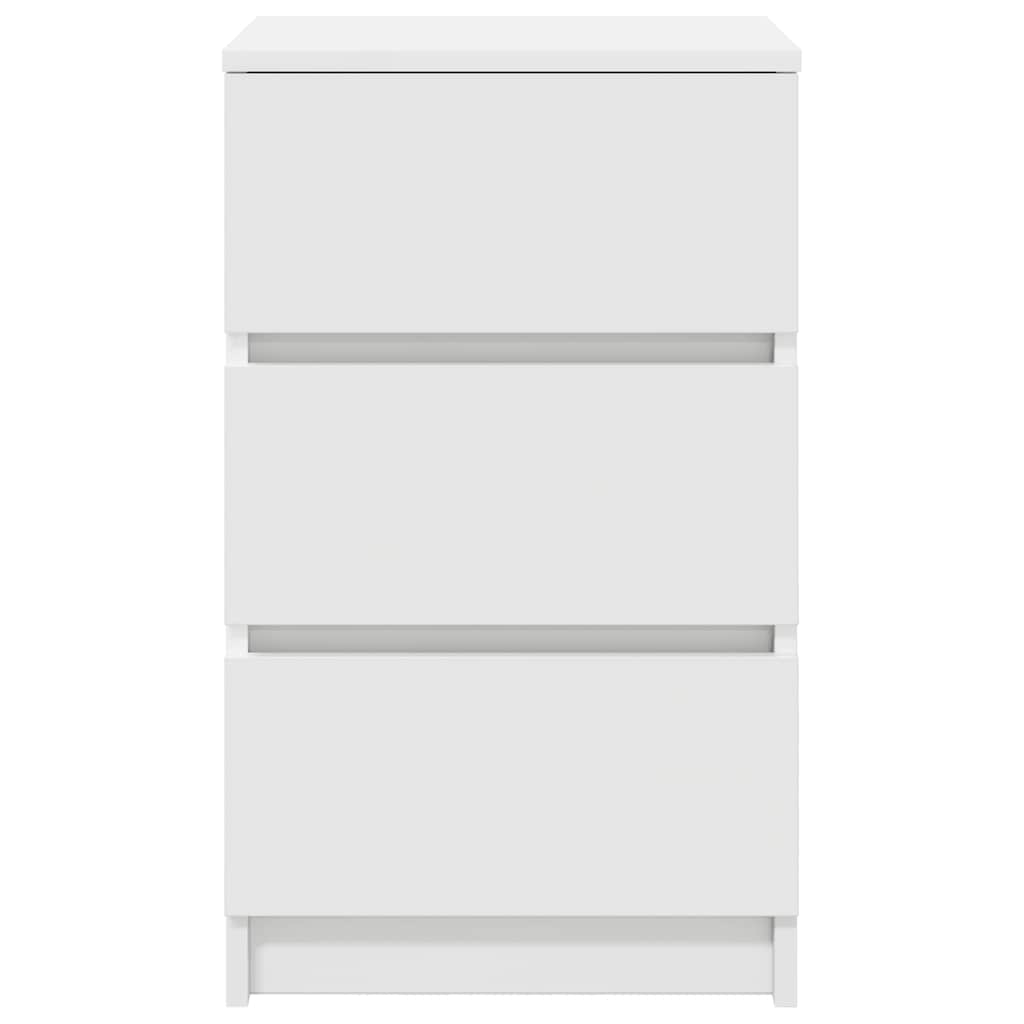 Comodini con 3 Cassetti 2 pz Bianco 39x35x65 cm - homemem39