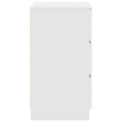 Comodini con 3 Cassetti 2 pz Bianco 39x35x65 cm - homemem39