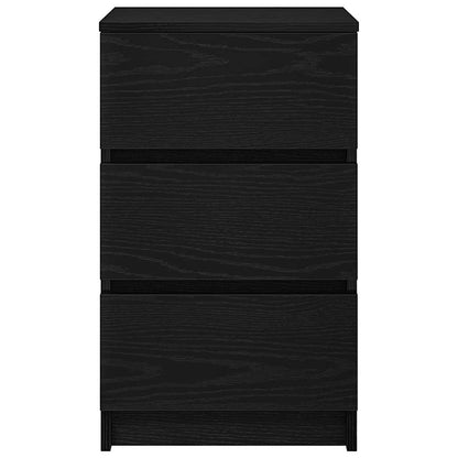 Comodini con 3 Cassetti 2 pz Nero 39x35x65 cm - homemem39