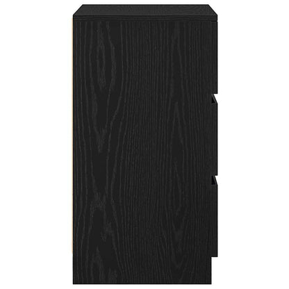 Comodini con 3 Cassetti 2 pz Nero 39x35x65 cm - homemem39