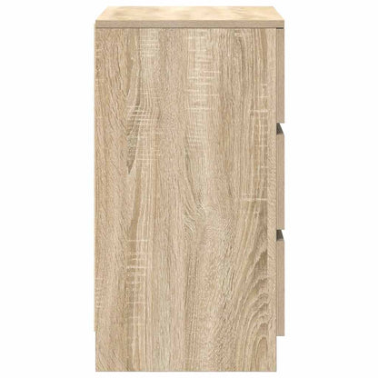 Comodino con 3 Cassetti Rovere Sonoma 39x35x65 cm