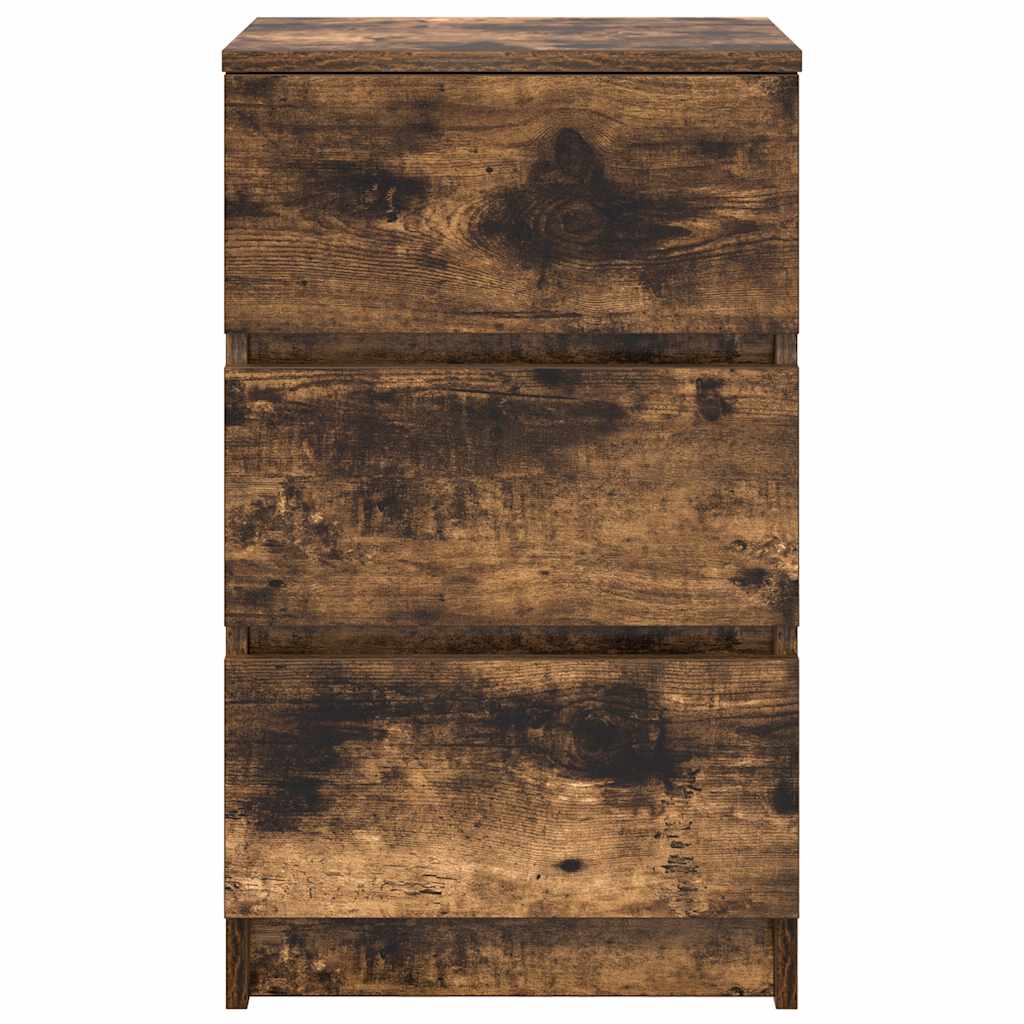 Comodino con 3 Cassetti Rovere Fumo 39x35x65 cm - homemem39