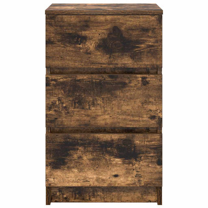 Comodino con 3 Cassetti Rovere Fumo 39x35x65 cm - homemem39