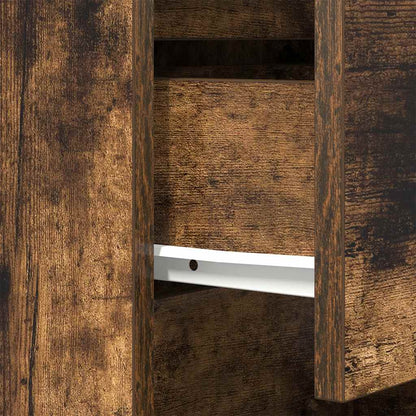 Comodini con 3 Cassetti 2 pz Rovere Fumo 39x35x65 cm - homemem39