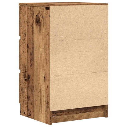 Comodino con 3 Cassetti Legno Antico 39x35x65 cm - homemem39