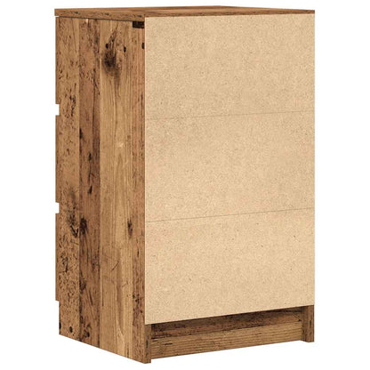 Comodini con 3 Cassetti 2 pz Legno Antico 39x35x65 cm - homemem39