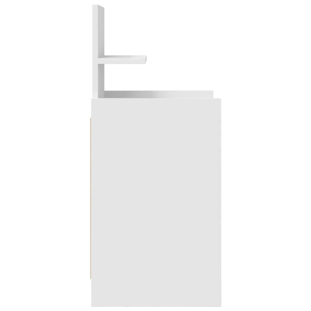 Comodini con 2 Cassetti 2 pz Bianco 38x34x80 cm - homemem39