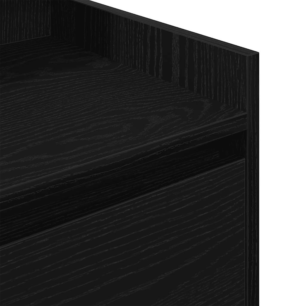 Comodino con 2 Cassetti Nero 38x34x80 cm - homemem39