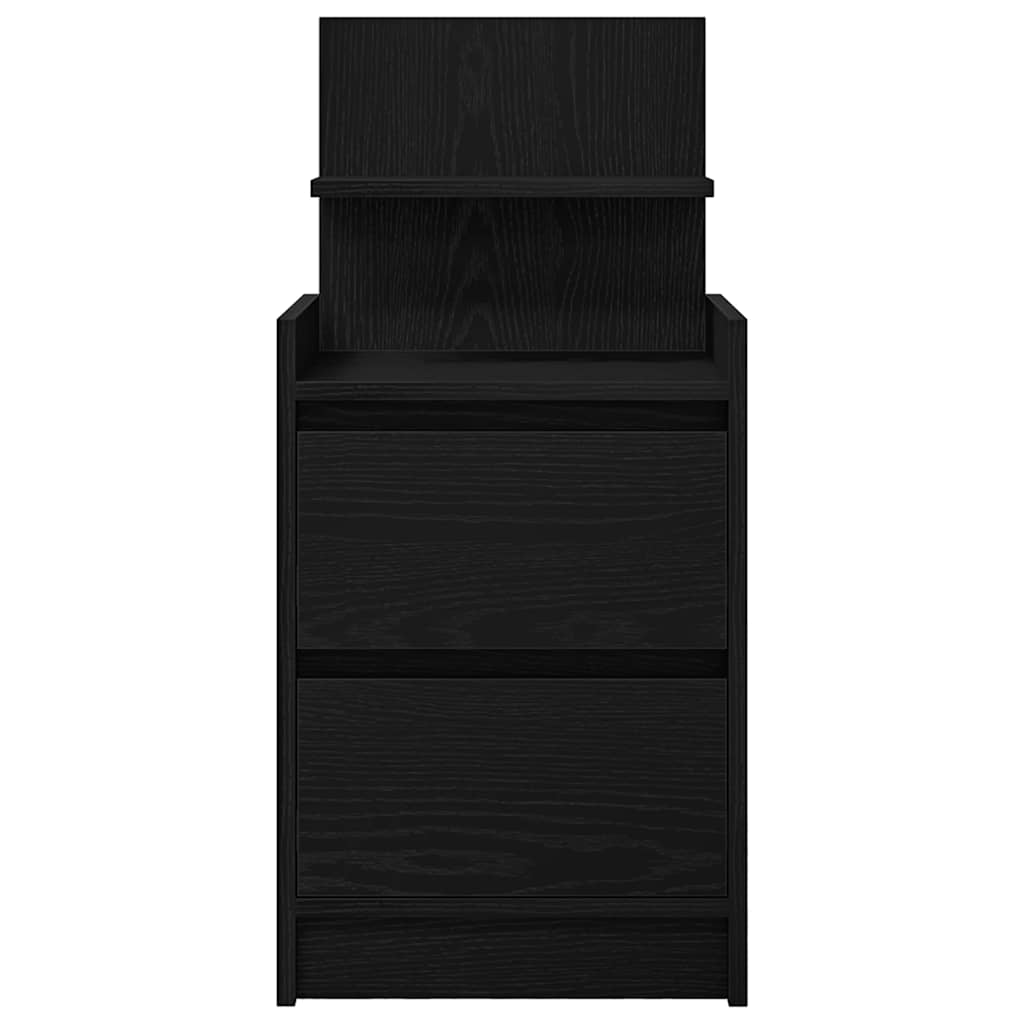 Comodini con 2 Cassetti 2 pz Rovere Nero 38x34x80 cm - homemem39