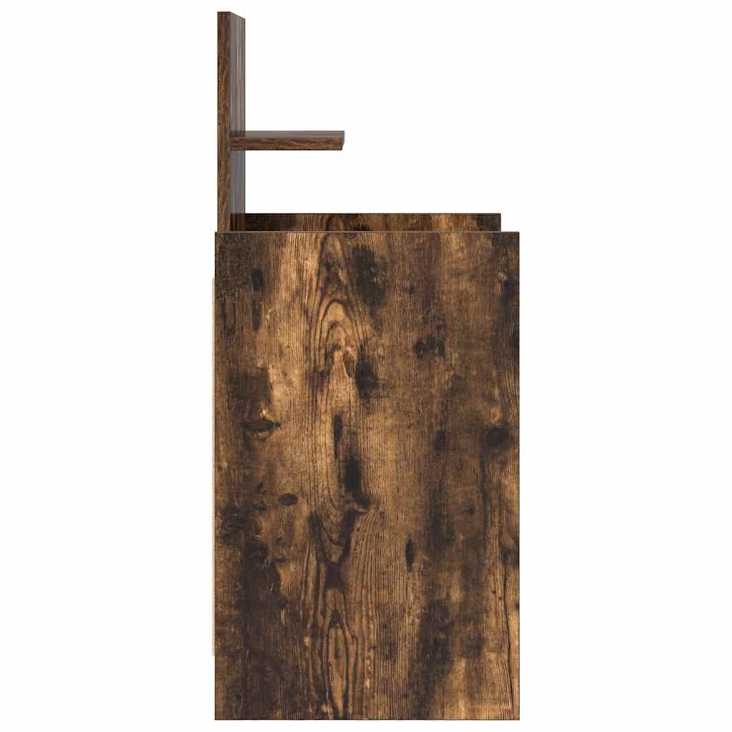 Comodino con 2 Cassetti Rovere Fumo 38x34x80 cm - homemem39