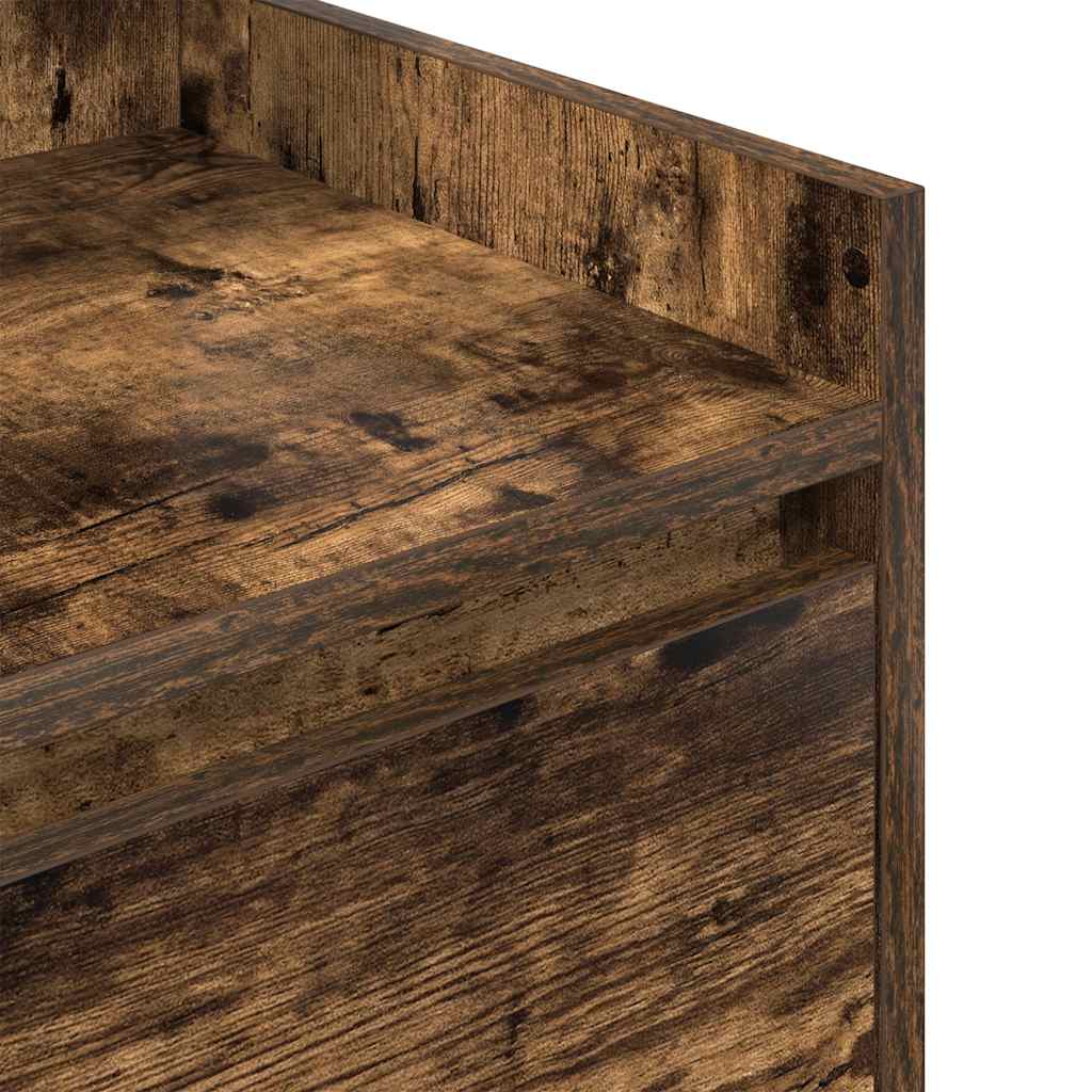 Comodino con 2 Cassetti Rovere Fumo 38x34x80 cm - homemem39