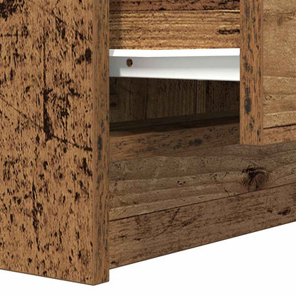 Comodino con 2 Cassetti Legno Antico 38x34x80 cm - homemem39