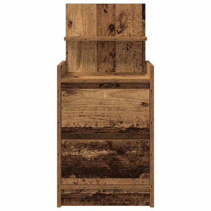 Comodini con 2 Cassetti 2 pz in Legno Antico 38x34x80 cm - homemem39
