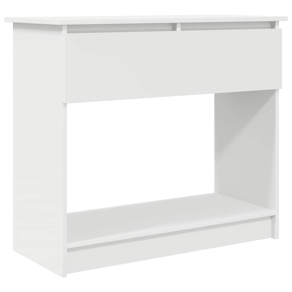 Tavolo Consolle con Cassetti Bianco 85,5x38,5x74,5 cm - homemem39