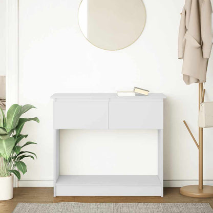 Tavolo Consolle con Cassetti Bianco 85,5x38,5x74,5 cm | homemem39