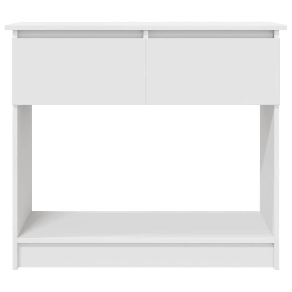 Tavolo Consolle con Cassetti Bianco 85,5x38,5x74,5 cm - homemem39