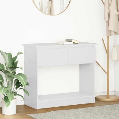 Tavolo Consolle con Cassetti Bianco 85,5x38,5x74,5 cm | homemem39
